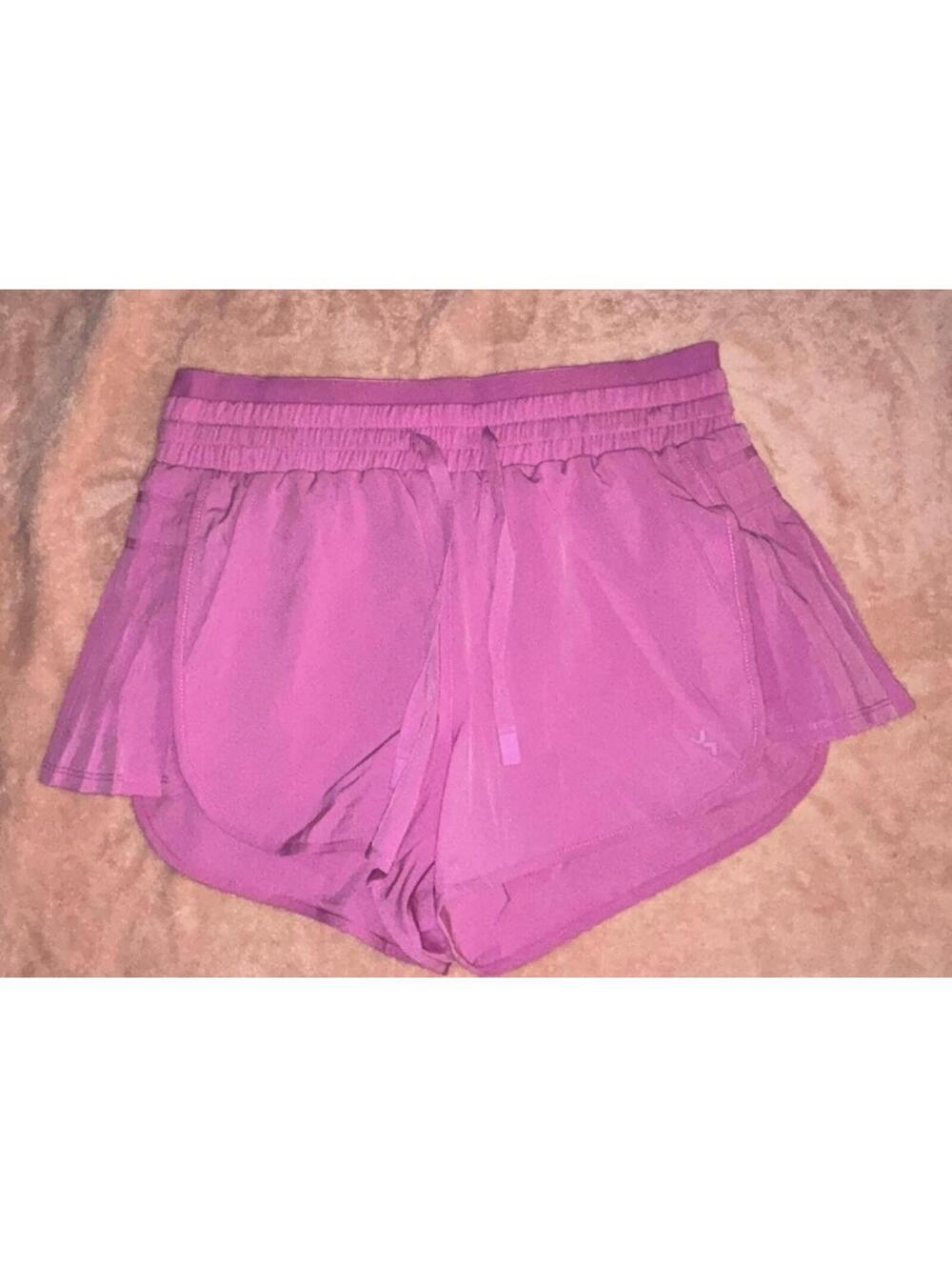 JoyLab Women's High-Rise Pleated Side Shorts 2.5"  Size M Pink Black Lot-2 Pairs
